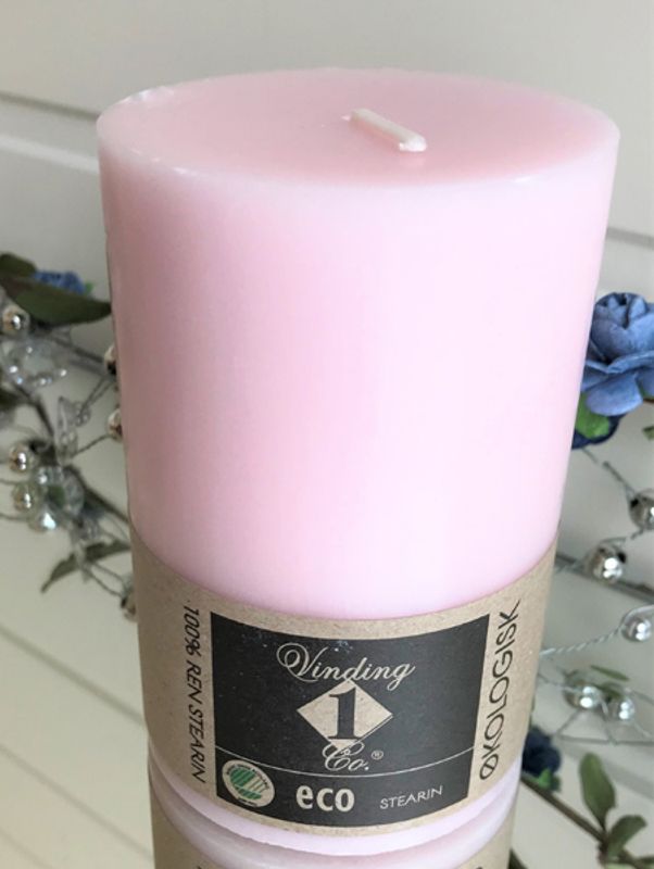 Økologiske kubbelys, Lys Rosa, fra Vinding.