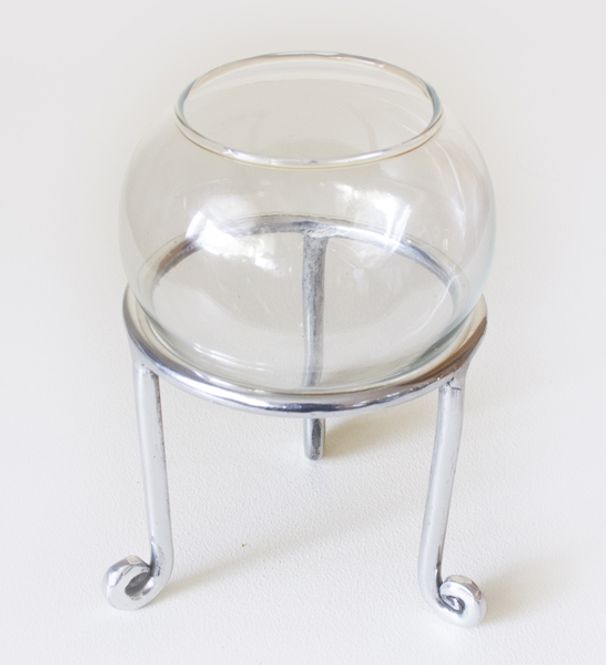 Hovedbilde Telysholder, glassbolle, på ...
