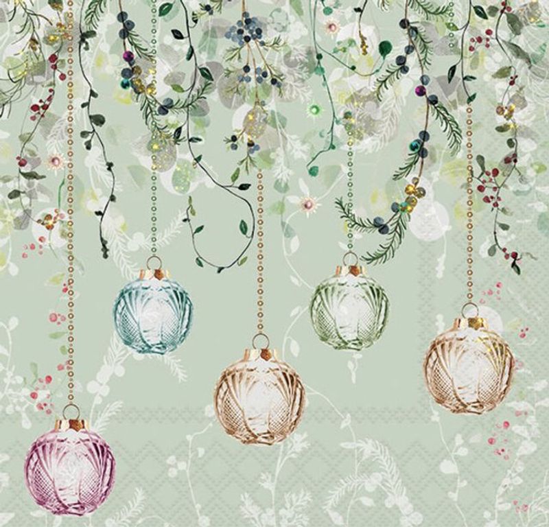 Lunsj serviett, Floral Christmas, fra Ambiente.